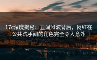 17c深度揭秘：丑闻风波背后，网红在公共洗手间的角色完全令人意外