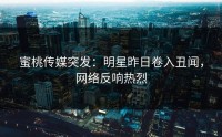 蜜桃传媒突发：明星昨日卷入丑闻，网络反响热烈