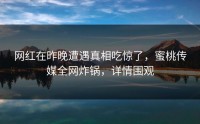 网红在昨晚遭遇真相吃惊了，蜜桃传媒全网炸锅，详情围观